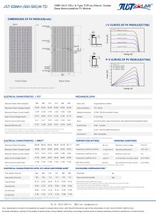 JUSTSOLAR  Topcon Bifacial Mono Module Solar Panel JST-EBMH-(560-585)W-TD插图1