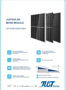 JUSTSOLAR LITHNING HIGH EFFECIENCY 410WP SOLAR PANEL插图