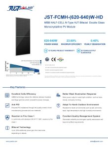 JUSTSOLAR HJT Bifacial Mono Module Solar Panel JST-FCMH-(620-640)W-HD插图