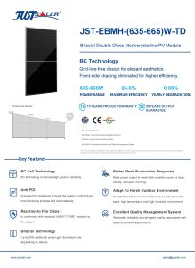 JUSTSOLAR BC technology Solar Panel JST-EBMH-(635-665)W-TD插图
