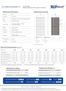 JUSTSOLAR BC technology Solar Panel JST-EBMH-(635-665)W-TD插图1
