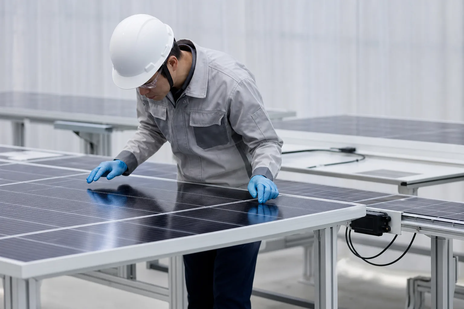 Illustrative solar product inspection